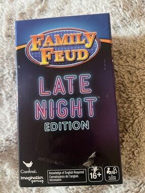 Family Feud Late Night Edition Card Game - Black/Purple